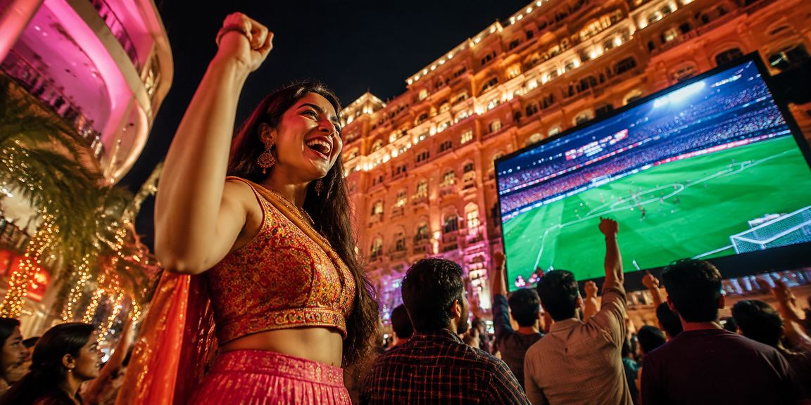 Exciting lottery betting scene at Jaipur night market